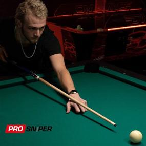 img 1 attached to 🎱 ProSniper Pool Cues: 4 High-Quality Canadian Maple Wood Cue Sticks with Bonus Chalk - Perfect for Professional Billiard Players