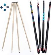 🎱 prosniper pool cues: 4 high-quality canadian maple wood cue sticks with bonus chalk - perfect for professional billiard players logo