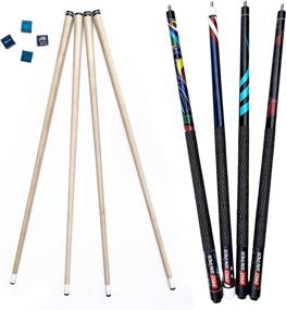 img 4 attached to 🎱 ProSniper Pool Cues: 4 High-Quality Canadian Maple Wood Cue Sticks with Bonus Chalk - Perfect for Professional Billiard Players