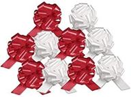 🎁 effortless elegance: 10-piece set of 5-inch candy cane easy pull bows - perfect for gift wrapping logo
