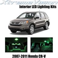 xtremevision interior led for honda cr-v 2007-2011 (8 pieces) green interior led kit installation tool logo