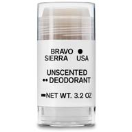 🌿 bravo sierra men's aluminum-free natural deodorant - long lasting all-day odor & sweat protection - unscented, 3.2 oz - paraben-free, baking soda free, vegan, cruelty free - no clothes staining logo