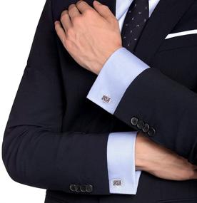 img 3 attached to 💎 Elevate Your Style: Discover Mr Van Elegant Swarovski Cufflinks Glimmering
