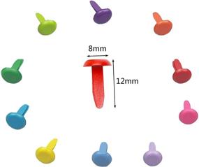 img 4 attached to 📎 Assorted Bright Fasteners Scrapbooking - 8x12mm Size