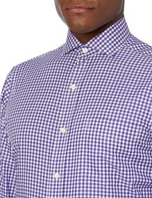 img 2 attached to 👔 Non Iron Houndstooth Men's Clothing: BUTTONED Classic Cutaway for Effortless Style