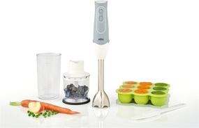 img 4 attached to 🔪 Braun MultiQuick 5 Maker and Hand Blender: Powerful 350 Watt, Dual Speed, and Patented Technology - Complete Set with Beaker, Whisk, 2-Cup Chopper, Baby Food Freezer Tray, and Spatula