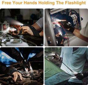 img 3 attached to 🧤 Stocking Stuffers: LED Flashlight Gloves, Cool Gadgets Gifts for Dad, Husband, Boyfriend - Hands-Free Light Fingerless Gloves for Car Repair, Night Fishing, Camping