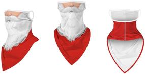 img 2 attached to 🎄 Printed Christmas Vacation Scarves for Men – Stylish Accessories by Ainuno