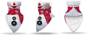 img 3 attached to 🎄 Printed Christmas Vacation Scarves for Men – Stylish Accessories by Ainuno