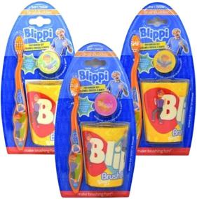 img 1 attached to Blippi Toothbrush Set: The Ultimate Gift Pack for Kids - Including Toothbrush, Cap, and Rinsing Cup!