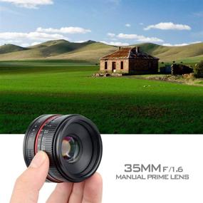 img 2 attached to 📸 Krorux 35mm F1.6 Manual Focus Lens for Fujifilm X Mount Mirrorless Cameras