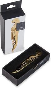 img 4 attached to 🍾 24k Gold Plated Signature Double Hinged Corkscrew Wine Bottle Opener with Foil Cutter - Waiter’s Corkscrew Wine Key, 4.75" for Improved SEO