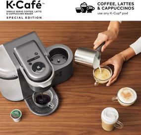 img 1 attached to ☕ Keurig K-Cafe Специальный выпуск кофеварка с молочным взбивателем, подходит для посудомоечной машины, способность приготовления латте и капучино, никель - включает возможность приготовления эспрессо и совместимость с кофейными капсулами K-Cup