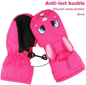 img 3 attached to Stay Cozy in Style with YR Lover Winter Snow Mittens for Kids - Perfect Accessories for Girls in Cold Weather