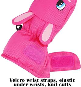 img 2 attached to Stay Cozy in Style with YR Lover Winter Snow Mittens for Kids - Perfect Accessories for Girls in Cold Weather