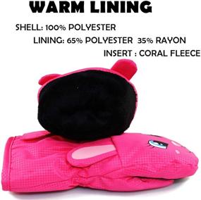 img 1 attached to Stay Cozy in Style with YR Lover Winter Snow Mittens for Kids - Perfect Accessories for Girls in Cold Weather