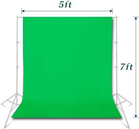 img 1 attached to 📸 Emart 5x7ft Green Screen Backdrop: Wrinkle-Resistant Polyester Curtain Fabric for Seamless Zoom Backgrounds, Photoshoots, Interviews, and Live Streams – Includes 2 Spring Clamps!