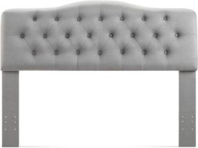 img 3 attached to 🛏️ Grey Twin Givanna Upholstered Headboard by Rosevera