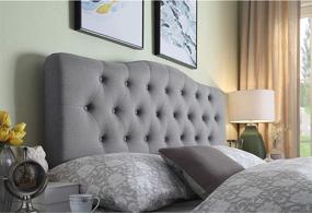 img 4 attached to 🛏️ Grey Twin Givanna Upholstered Headboard by Rosevera