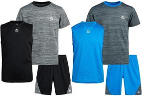 img 4 attached to Enhance Your Little Athlete's Performance with RBX Boys Activewear Set: Trendy Boys' Clothing for Optimal Performance!