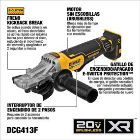 img 3 attached to 💪 Powerful and Versatile: DEWALT DCG413FB 125 20 Cordless Angle Grinder