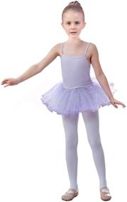 img 1 attached to 🩰 Skirted Camisole Dance Leotard: Girls' Ballet Clothing for Active Performances