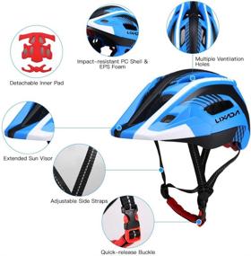 img 3 attached to 🎭 Lixada Kids Bike Helmet: Adjustable Full Face Cycling Helmet for Bicycle Skateboard Scooter Roller Skating (20.5-22 Inches)