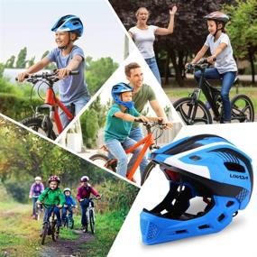 img 1 attached to 🎭 Lixada Kids Bike Helmet: Adjustable Full Face Cycling Helmet for Bicycle Skateboard Scooter Roller Skating (20.5-22 Inches)