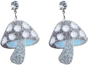 img 4 attached to RUIZHEN Acrylic Twinkle Mushroom Earrings