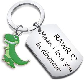 img 4 attached to G Ahora Dinosaur Keychain Couple T Rex