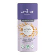 🌿 attitude natural baking soda free deodorant: hypoallergenic solution for sensitive skin - chamomile & soothing oatmeal, plastic-free cardboard tube, 3 oz - pack of 1 (60864) logo