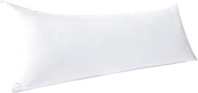 img 4 attached to 🛏️ органическое тюн Microfiber Body Pillowcase - ультра мягкий, стойкий к выцветанию и пятнам с застежкой на конверте, 20 X 54 дюйма, белый