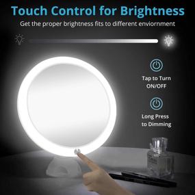 img 1 attached to 💡 Fabuday 15X Magnifying Mirror with Light - Upgraded 2021 Version: Enhanced Lighted Makeup Mirror with Magnification, Adjustable Lighting & Dual Power Supply - Perfect for Bathroom with Suction Cups
