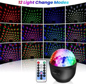 img 3 attached to SOLMORE Disco Ball Lights: Portable Car USB Party Lights with Remote Control, 12 Colors, Battery Operated Strobe Lamp - Perfect for Home Room Parties, Kids Birthdays!