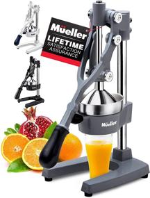 img 4 attached to 🍊 Mueller Professional Citrus Juicer - Heavy Duty Manual Orange Juicer and Lime Squeezer Press Stand - Premium Quality Metal Lemon Squeezer - Gray