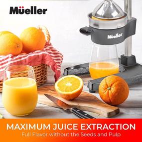 img 2 attached to 🍊 Mueller Professional Citrus Juicer - Heavy Duty Manual Orange Juicer and Lime Squeezer Press Stand - Premium Quality Metal Lemon Squeezer - Gray