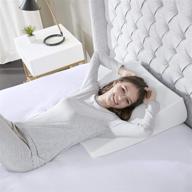 🛏️ улучшите свой сон с подушкой-клином из пены sleep philosophy memory foam: белая 22x24x7 логотип