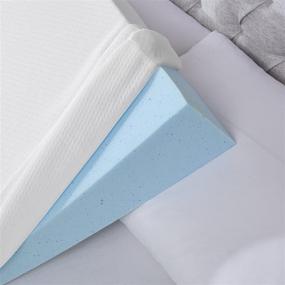 img 1 attached to 🛏️ Улучшите свой сон с подушкой-клином из пены Sleep Philosophy Memory Foam: белая 22x24x7