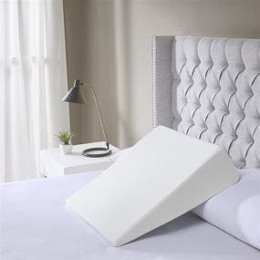 img 3 attached to 🛏️ Улучшите свой сон с подушкой-клином из пены Sleep Philosophy Memory Foam: белая 22x24x7