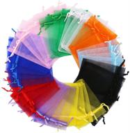 colorful and elegant sumdirect organza gift bags for wedding party favors – pack of 100 logo