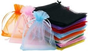 img 3 attached to Colorful and Elegant SumDirect Organza Gift Bags for Wedding Party Favors – Pack of 100