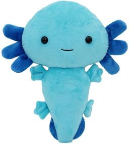 img 4 attached to Blue Kawaii Axolotl Plush Toy: Cute Stuffed Animal Pillow Doll, 7.8 inches