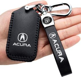 img 4 attached to 🔑 Premium Leather Car Key Fob Cover Case for Acura CDX NSX RDX RLX TLX TLX-L – Smart Remote Holder & Protector