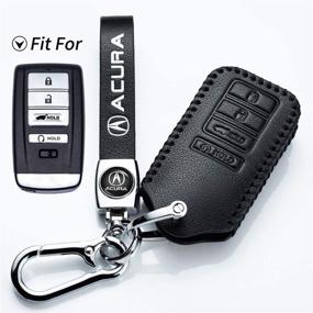 img 1 attached to 🔑 Premium Leather Car Key Fob Cover Case for Acura CDX NSX RDX RLX TLX TLX-L – Smart Remote Holder & Protector
