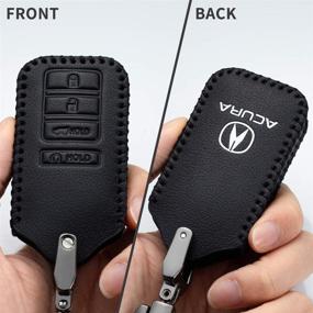 img 3 attached to 🔑 Premium Leather Car Key Fob Cover Case for Acura CDX NSX RDX RLX TLX TLX-L – Smart Remote Holder & Protector