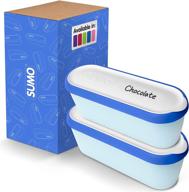 🍨 sumo ice cream containers - reusable 1.5 quart tubs with lids for homemade ice cream (2 containers, blue) логотип