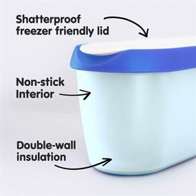 img 2 attached to 🍨 SUMO Ice Cream Containers - Reusable 1.5 Quart Tubs with Lids for Homemade Ice Cream (2 Containers, Blue)