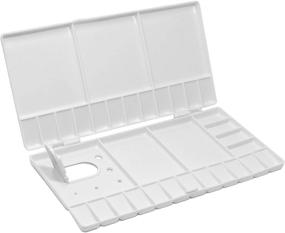img 4 attached to 🎨 Large White Folding Watercolor Handheld Travel Palette Pack with 3 Trays - Ideal for Workhorse Artists