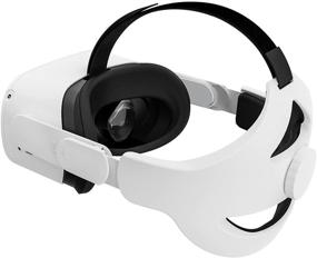 img 4 attached to 🔥 Enhance VR Support and Comfort with SINWEVR Elite Strap - Adjustable Head Strap Compatible with Oculus Quest 2 VR Headset (Ivory White)