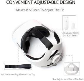 img 2 attached to 🔥 Enhance VR Support and Comfort with SINWEVR Elite Strap - Adjustable Head Strap Compatible with Oculus Quest 2 VR Headset (Ivory White)